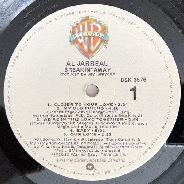 Al Jarreau - Breakin' Away (LP) - Discogs image 3