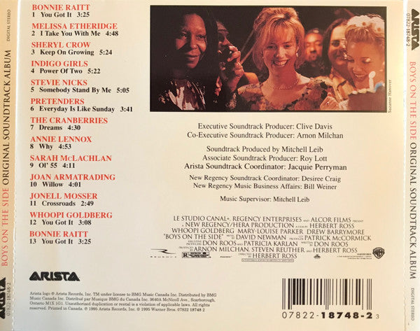 Various - Boys On The Side (Original Soundtrack Album) (CD) - Discogs image 3