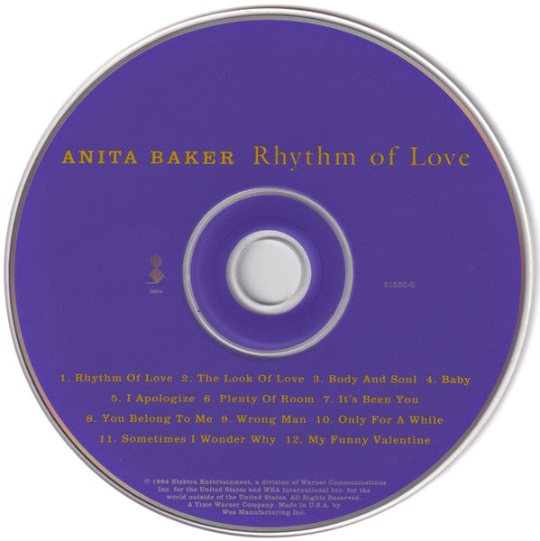 Anita Baker - Rhythm Of Love (CD) - Discogs image 3