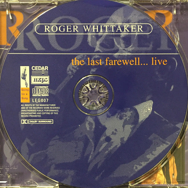Roger Whittaker - The Last Farewell... Live (CD) - Discogs image 3