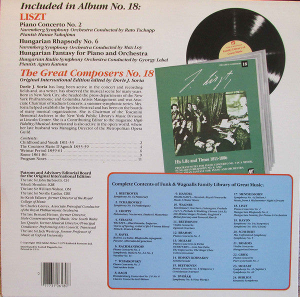 Franz Liszt - Piano Concerto No. 2, Hungarian Rhapsody No. 6, Hungarian Fantasy For Piano & Orchestra. (LP) - Discogs image 2