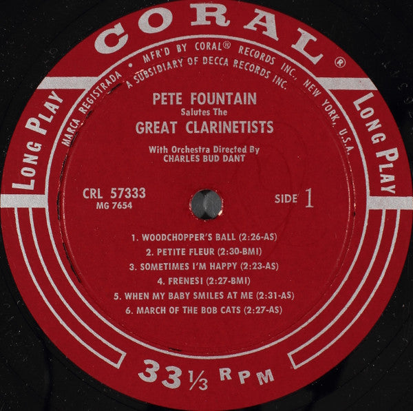 Pete Fountain - Pete Fountain Salutes The Great Clarinetists (LP) - Discogs image 3