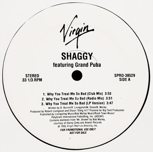 Shaggy Featuring Grand Puba - Why You Treat Me So Bad (12")