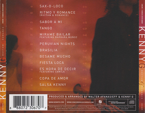 Kenny G (2) - Rhythm & Romance (CD) - Discogs image 2