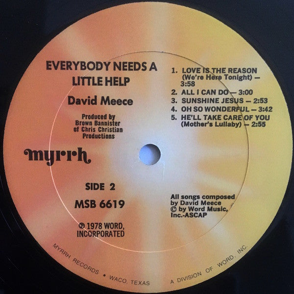 David Meece - Everybody Needs A Little Help (LP) - Discogs image 4