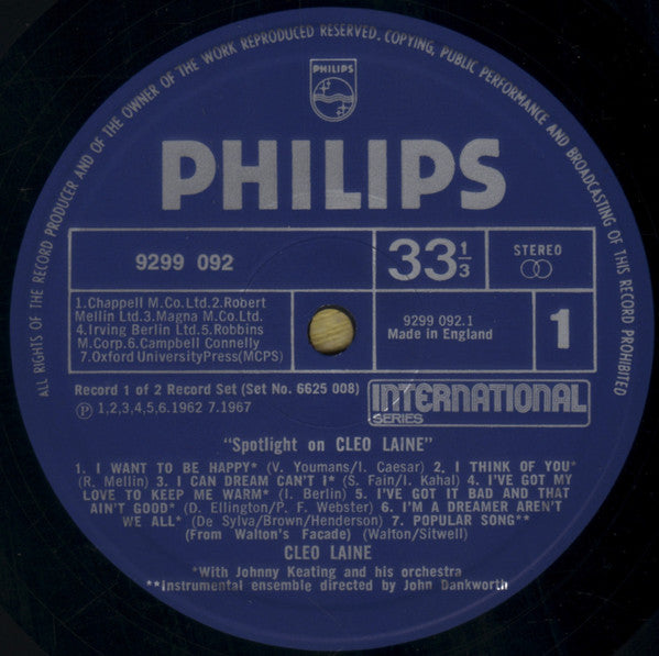Cleo Laine - Spotlight On Cleo Laine (2xLP) - Discogs image 4