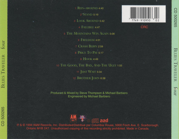Blues Traveler - Four (CD) - Discogs image 2
