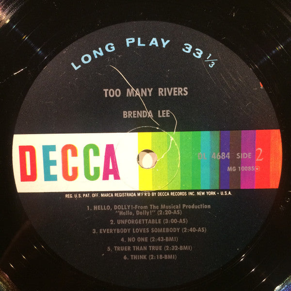 Brenda Lee - Too Many Rivers (LP) - Discogs image 4