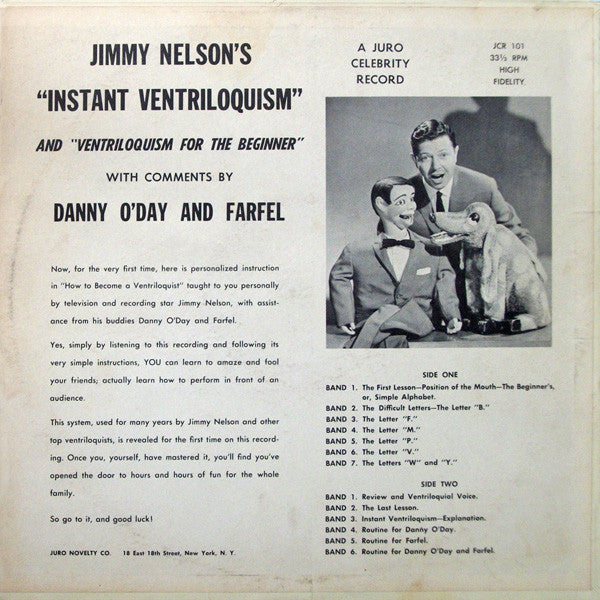 Jimmy Nelson (2) With Comments By Danny O'Day (2) And Farfel - Jimmy Nelson's "Instant Ventriloquism" And "Ventriloquism For The Beginner" (LP) - Discogs image 2