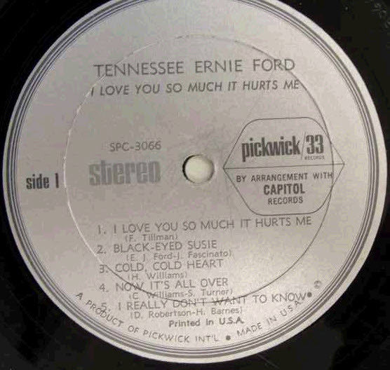 Tennessee Ernie Ford - I Love You So Much It Hurts Me (LP) - Discogs image 3