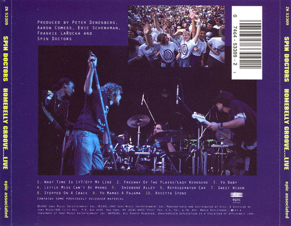 Spin Doctors - Homebelly Groove...Live (CD) - Discogs image 2