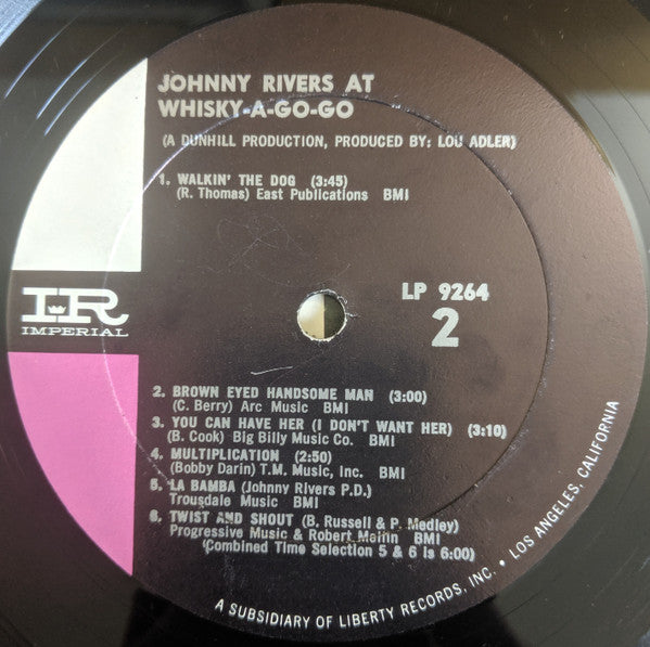 Johnny Rivers - Johnny Rivers At The Whisky À Go-Go (LP) - Discogs image 4