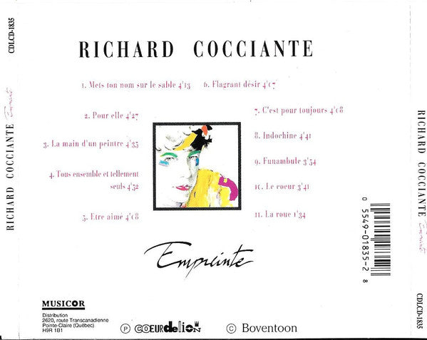 Riccardo Cocciante - Empreinte (CD) - Discogs image 3