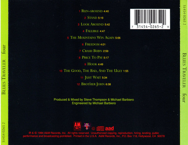 Blues Traveler - Four (CD) - Discogs image 4