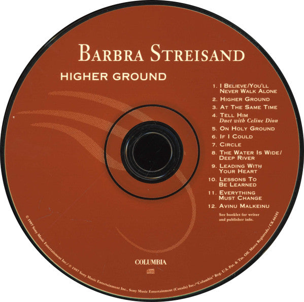 Barbra Streisand - Higher Ground (CD) - Discogs image 3
