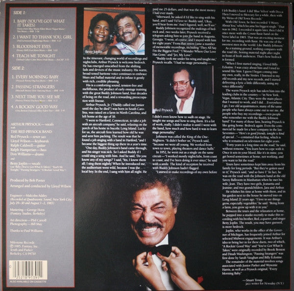 Arthur Prysock - A Rockin' Good Way (LP) - Discogs image 2