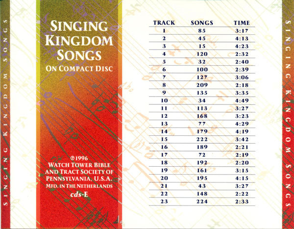 Unknown Artist - Singing Kingdom Songs (CD) - Discogs image 3