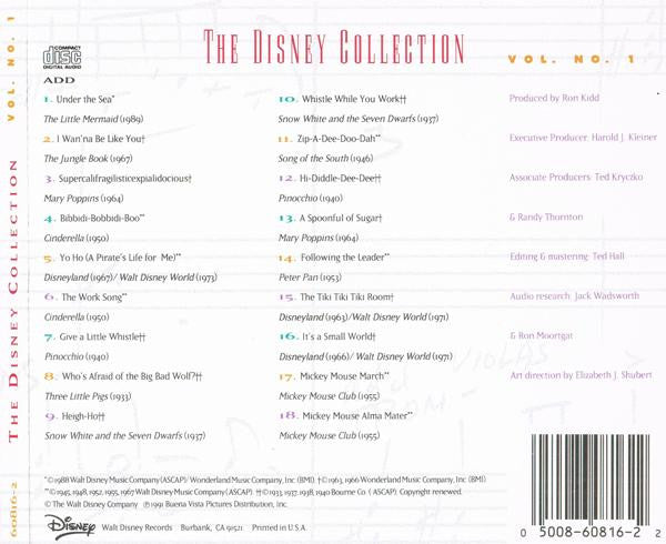 Various - The Disney Collection Vol. No. 1 (CD) - Discogs image 2