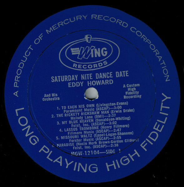 Eddy Howard - Saturday Nite Dance Date (LP) - Discogs image 3