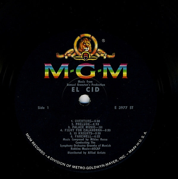 Miklós Rózsa Conducting Symphonie-Orchester Graunke - El Cid (LP) - Discogs image 5