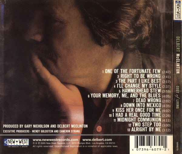 Delbert McClinton - Cost Of Living (CD) - Discogs image 2