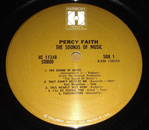 Percy Faith - The Sounds Of Music (LP) - Discogs image 3