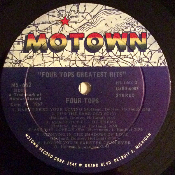 Four Tops - Four Tops Greatest Hits (LP) - Discogs image 4