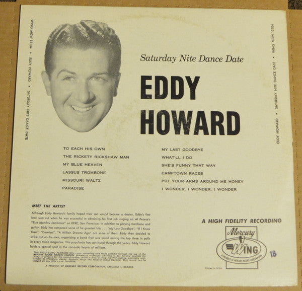 Eddy Howard - Saturday Nite Dance Date (LP) - Discogs image 2