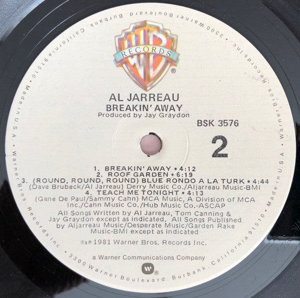 Al Jarreau - Breakin' Away (LP) - Discogs image 4