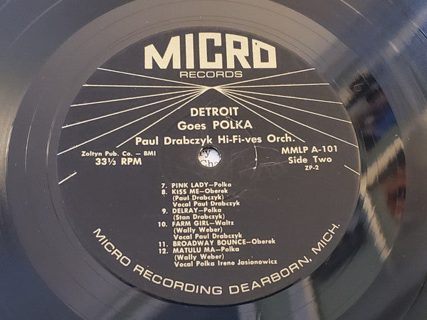 Paul Drabczyk And Hi-Fi-Ves, Irene Jasionowicz - Detroit Goes Polka (LP) - Discogs image 4