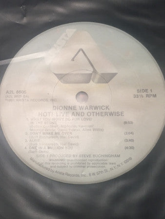 Dionne Warwick - Hot! Live And Otherwise (2xLP) - Discogs image 4