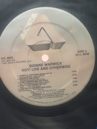 Dionne Warwick - Hot! Live And Otherwise (2xLP) - Discogs image 7