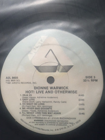 Dionne Warwick - Hot! Live And Otherwise (2xLP) - Discogs image 6