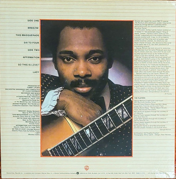 George Benson - Breezin' (LP) - Discogs image 2