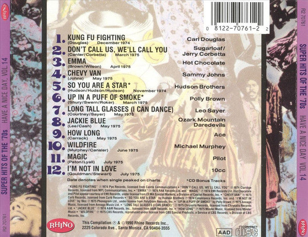 Various - Super Hits Of The '70s - Have A Nice Day, Vol. 14 (CD) - Discogs image 2