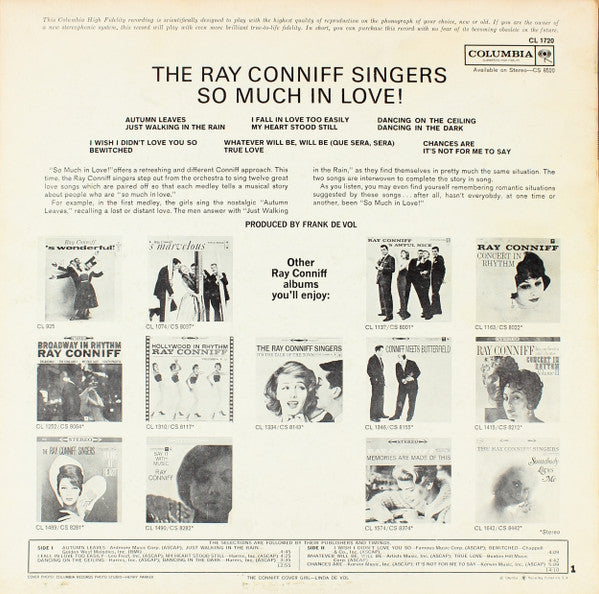 Ray Conniff And The Singers - So Much In Love (LP) - Discogs image 2