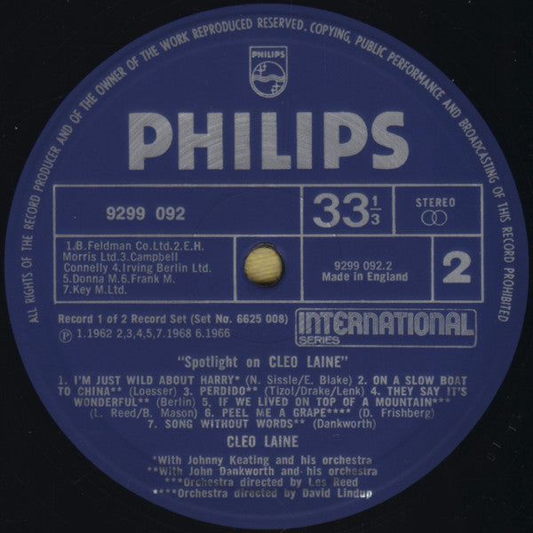 Cleo Laine - Spotlight On Cleo Laine (2xLP) - Discogs image 5