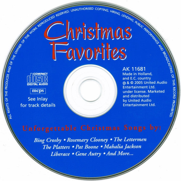 Various - Christmas Favorites (CD) - Discogs image 3