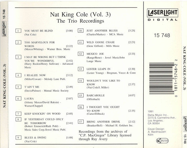 Nat King Cole - The Trio Recordings Vol. 3 (CD) - Discogs image 6