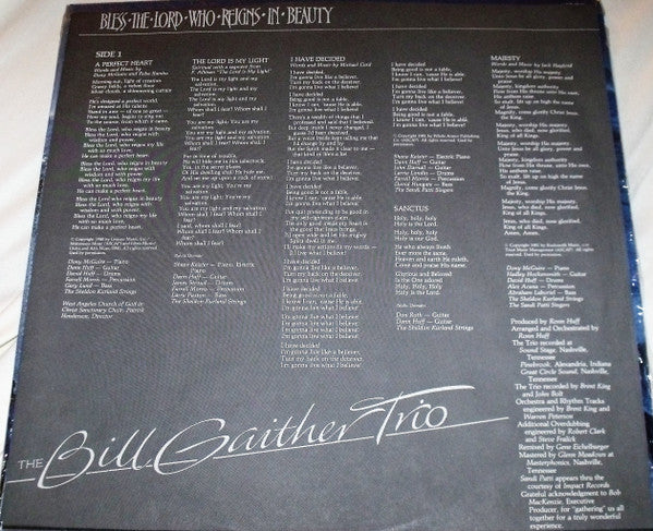 Bill Gaither Trio, The - Bless The Lord Who Reigns In Beauty (LP) - Discogs image 3