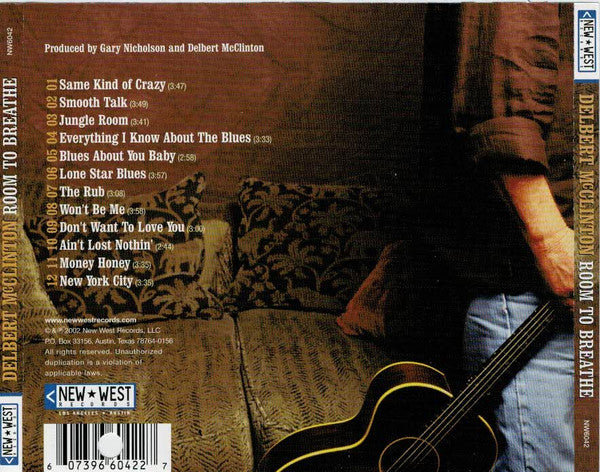 Delbert McClinton - Room To Breathe (CD) - Discogs image 2