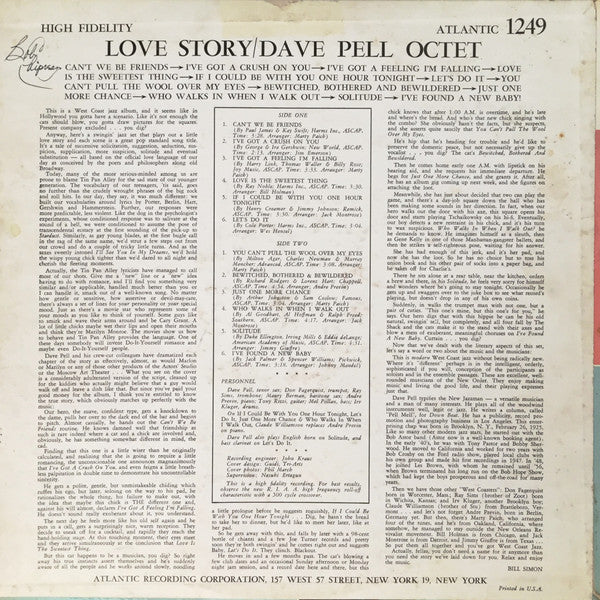 Dave Pell Octet - Love Story (LP) - Discogs image 2