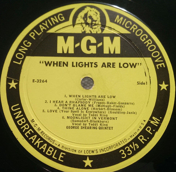 George Shearing Quintet, The - When Lights Are Low (LP) - Discogs image 3
