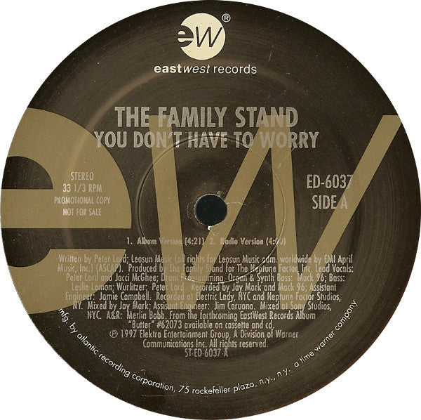 Family Stand, The - You Don't Have To Worry (12") - Discogs image 2