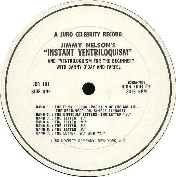 Jimmy Nelson (2) With Comments By Danny O'Day (2) And Farfel - Jimmy Nelson's "Instant Ventriloquism" And "Ventriloquism For The Beginner" (LP) - Discogs image 3