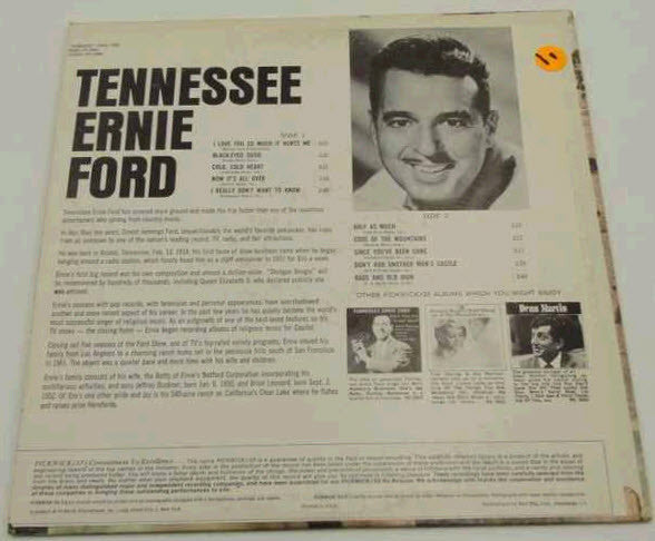 Tennessee Ernie Ford - I Love You So Much It Hurts Me (LP) - Discogs image 2
