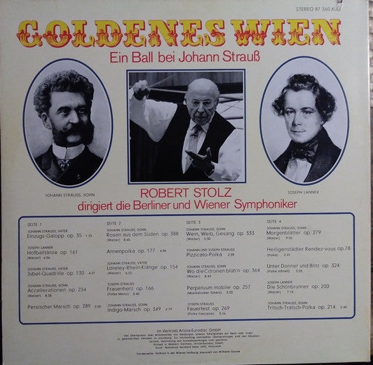 Johann Strauss Jr., Robert Stolz Directing Wiener Symphoniker And Berliner Symphoniker - Goldenes Wien (2xLP) - Discogs image 4