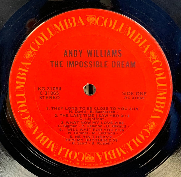 Andy Williams - The Impossible Dream (2xLP) - Discogs image 5