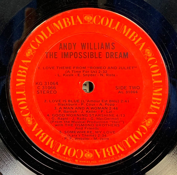 Andy Williams - The Impossible Dream (2xLP) - Discogs image 6