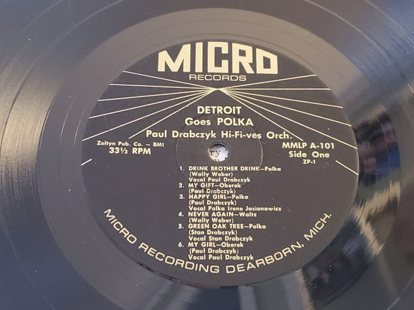 Paul Drabczyk And Hi-Fi-Ves, Irene Jasionowicz - Detroit Goes Polka (LP) - Discogs image 3